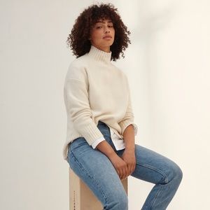 NWT Recashmere Stroopwafel Turtleneck - Bone